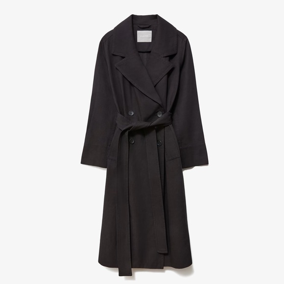 Everlane Drape Trench Coat in Black - Picture 3 of 8